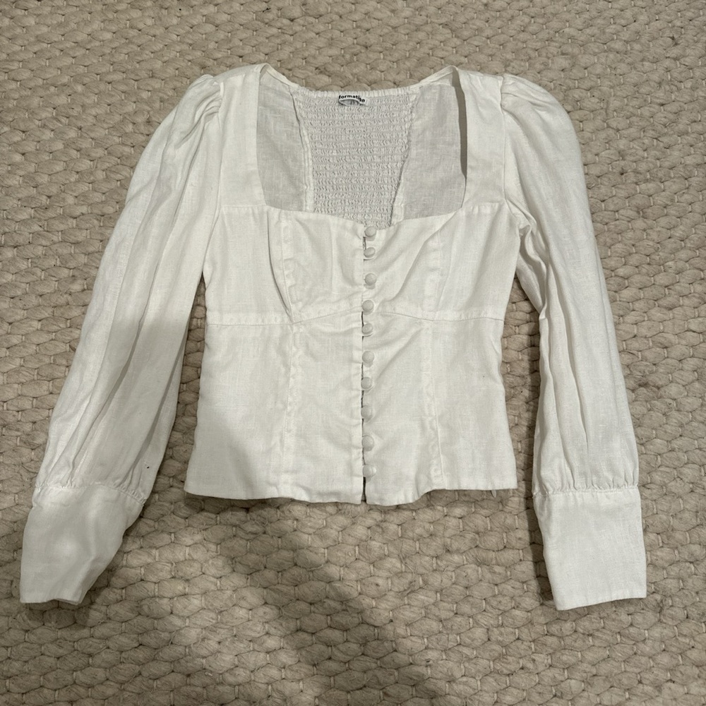 Reformation linen top size 0